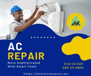 AC Technician doing maintenance for Air condition.